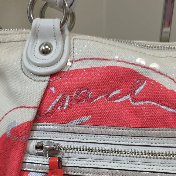 Coach Poppy Placed Flower Glam Tote Multi Color with Wallet - Picture 5 of 16